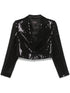 sequinned cropped blazer